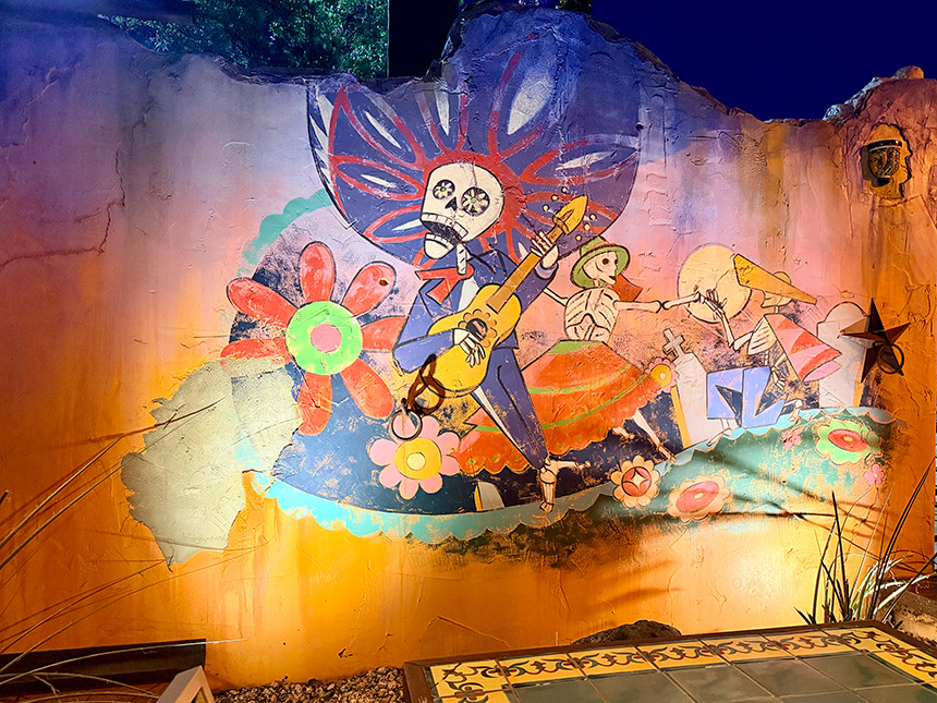 Patio Mural at Night